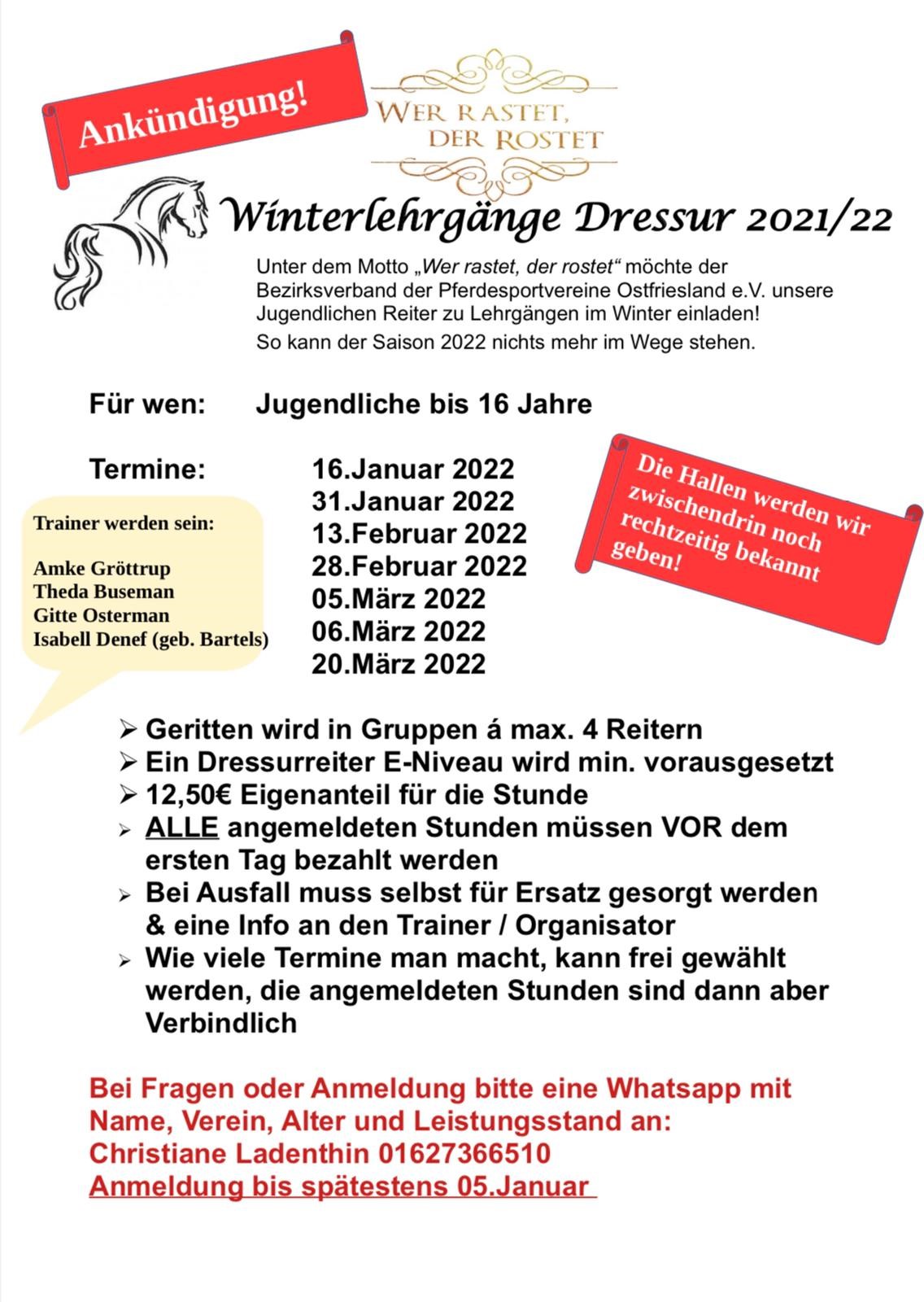 WinterlehrgangDressur